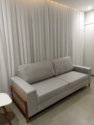 Estofado Bellagio 2.20m linho bege ou cinza