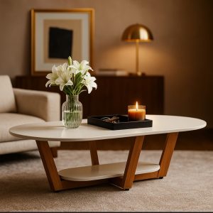 Mesa De Centro Decorativa Para Sala E Recepção De Luxo