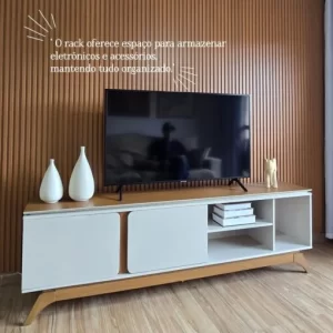 Rack até 70″ Istambul Nature/Off White – LINEA BRASIL