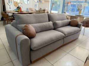ESTOFADO SOFA CAMA ARCA 2,30M LINHO BEGE OU CINZA